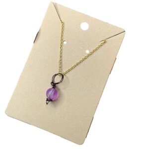 Gold sea glass necklace